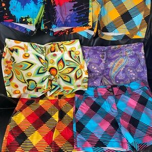 6 Colorful Loudmouth Golf Patterned Shorts Collection